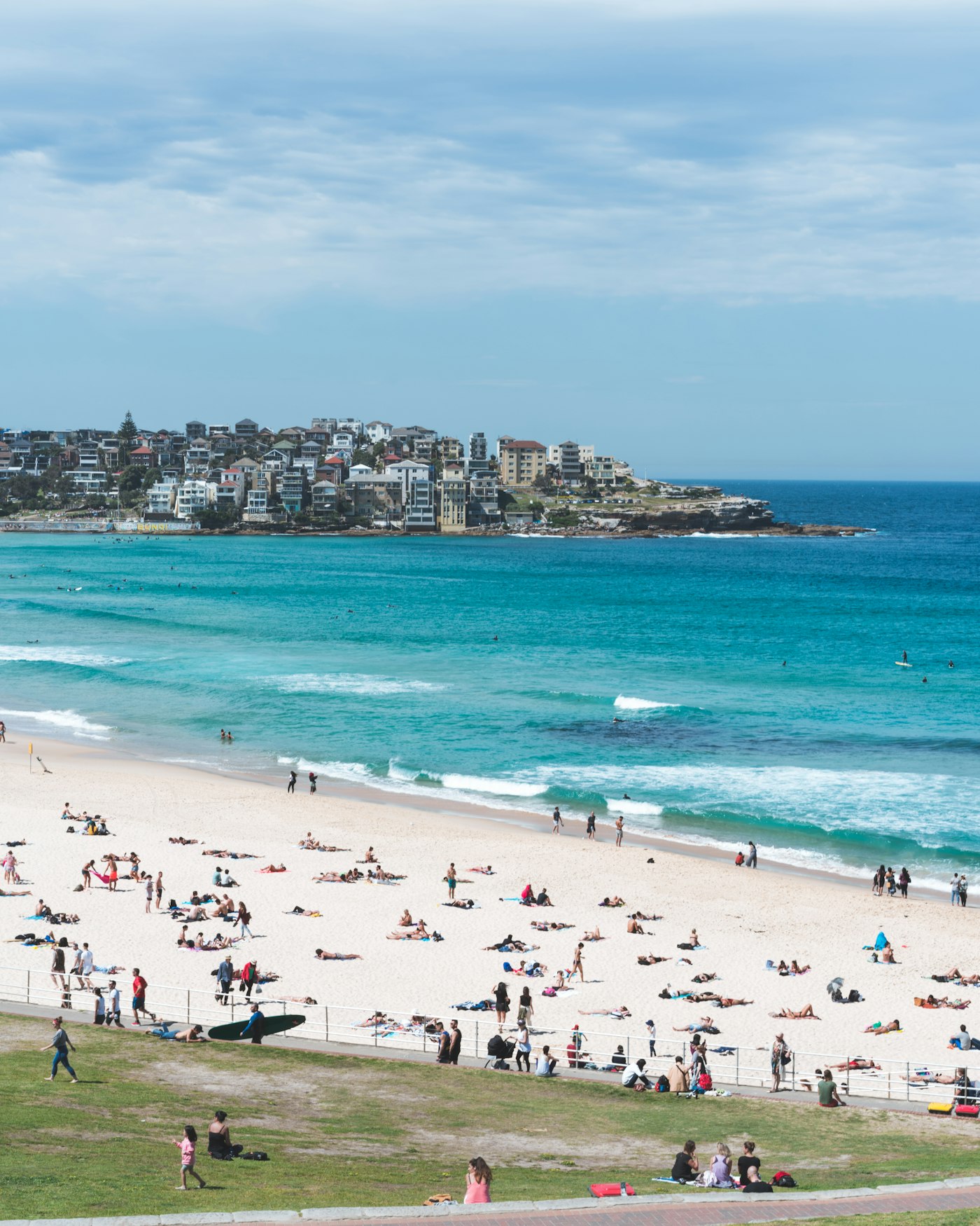 The coastal walk and ocean at Bondi in Sydney